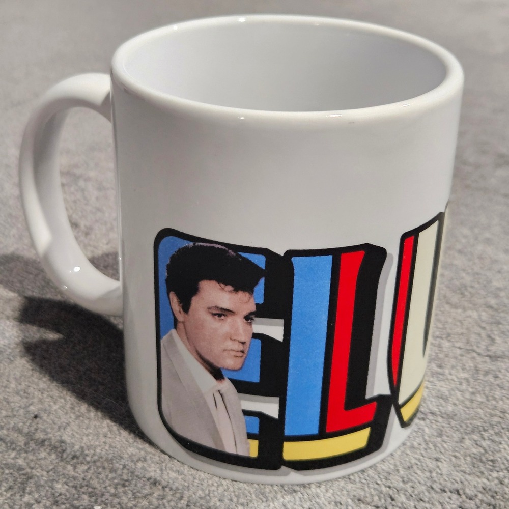 Elvis Presley Signature‎ Product Megatoys Ceramic Coffee Mug 2022 Pop Art White
